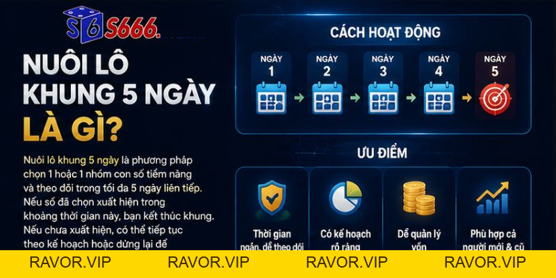 Nuôi Lô Khung 5 Ngày Là Gì? Hướng Dẫn Cách Chơi Lô Đề Tại S666 Chi Tiết - ravor.vip
