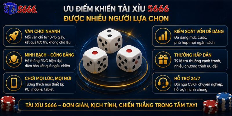 Tài Xỉu S666 – Trải Nghiệm Xúc Xắc Online Minh Bạch, Kịch Tính - ravor.vip